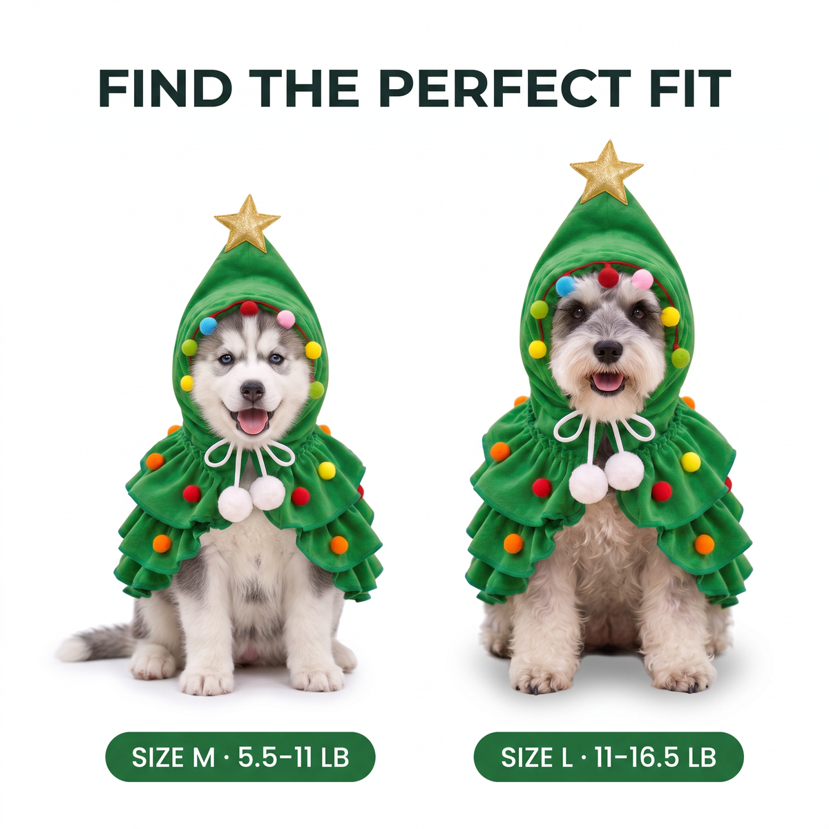 Christmas Tree Costume for Small Dogs & Cats